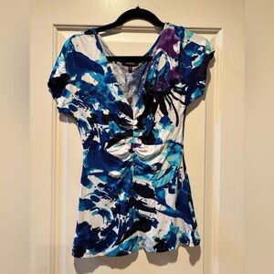 Express Multicolor Abstract Women's Blouse